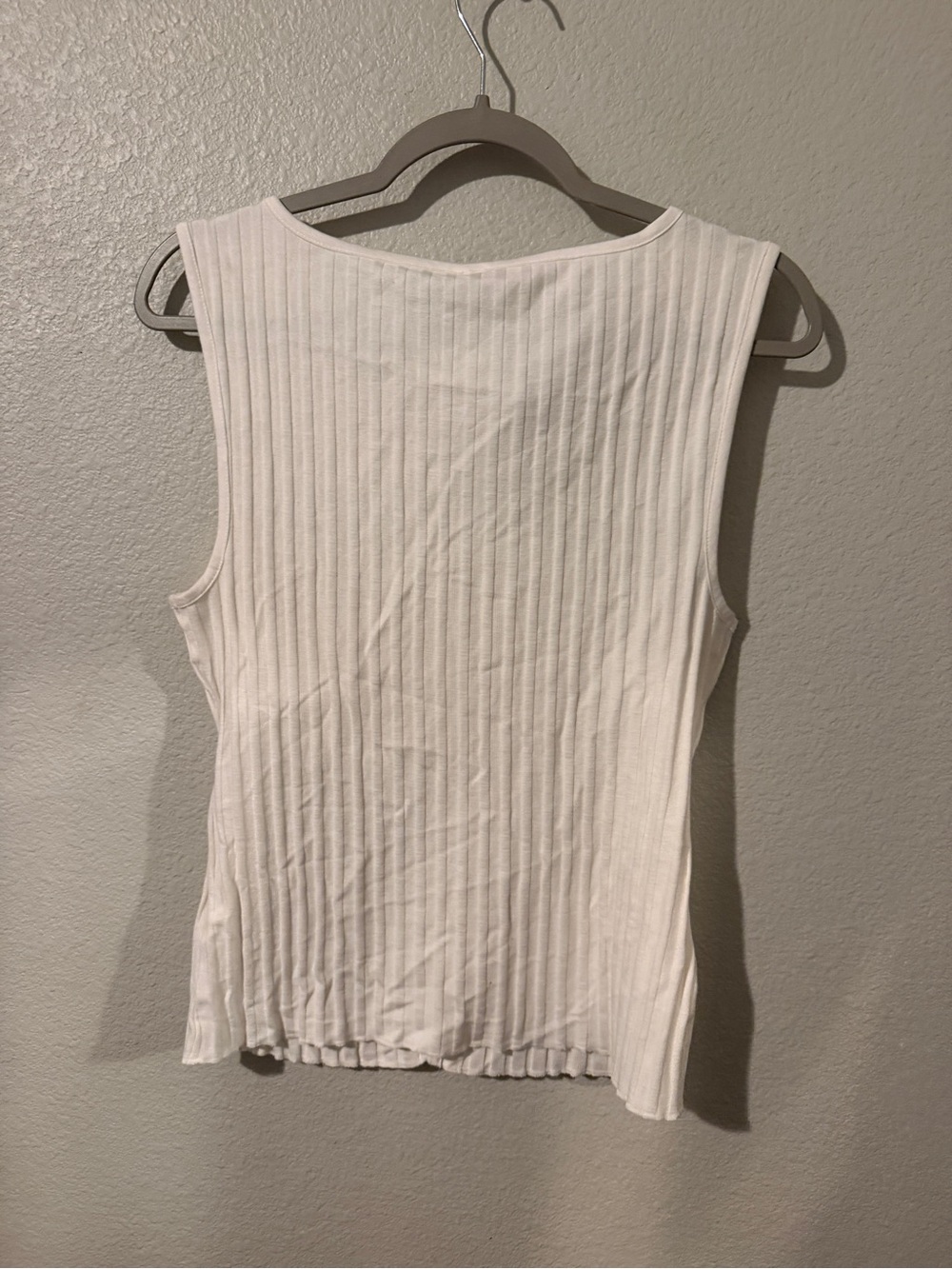 Free People Ribbed Sleeveless Button-Front Tank - White - Picture 4 of 5